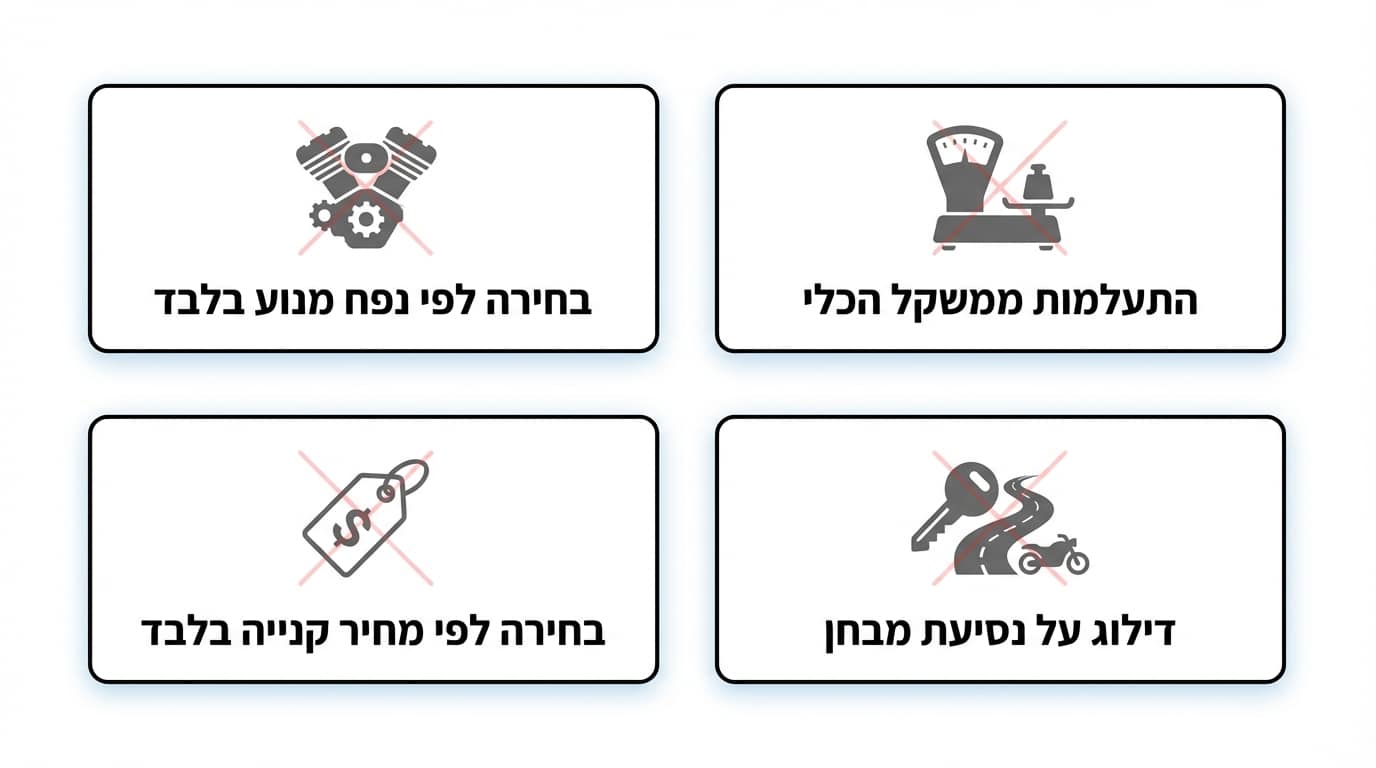 מדריך צעד-אחר-צעד להשוואת אופנועים לפני קנייה