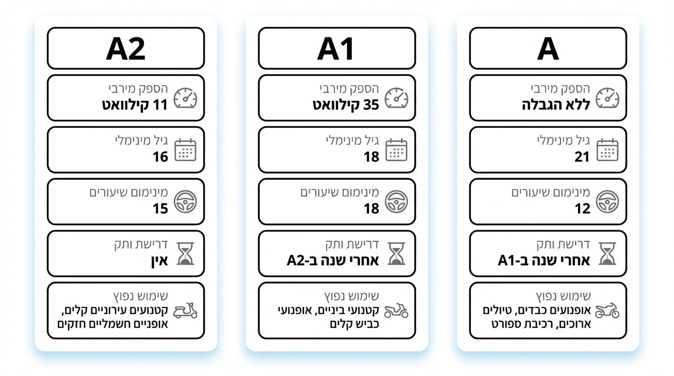 מי פטור מתיאוריה ברישיון אופנוע בישראל