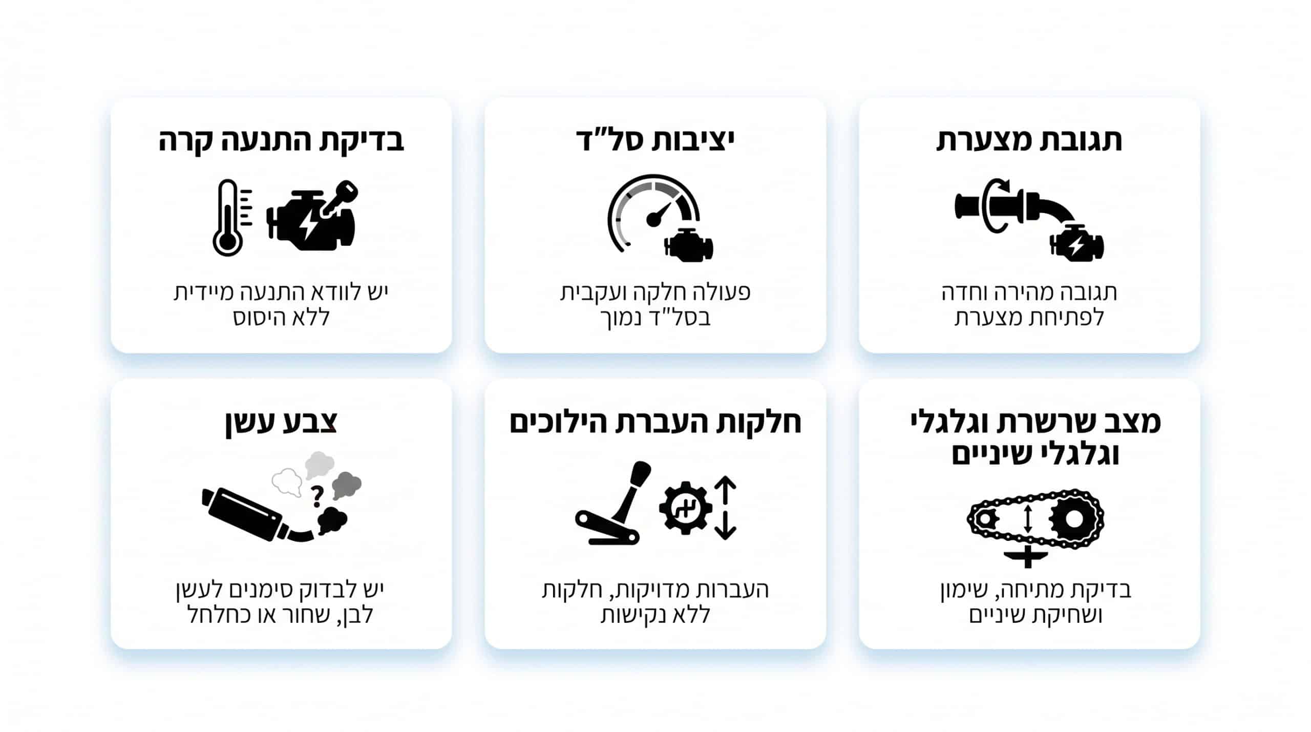 בדיקת מנוע גיר ומערכת הנעה לפני קניית אופנוע יד שנייה